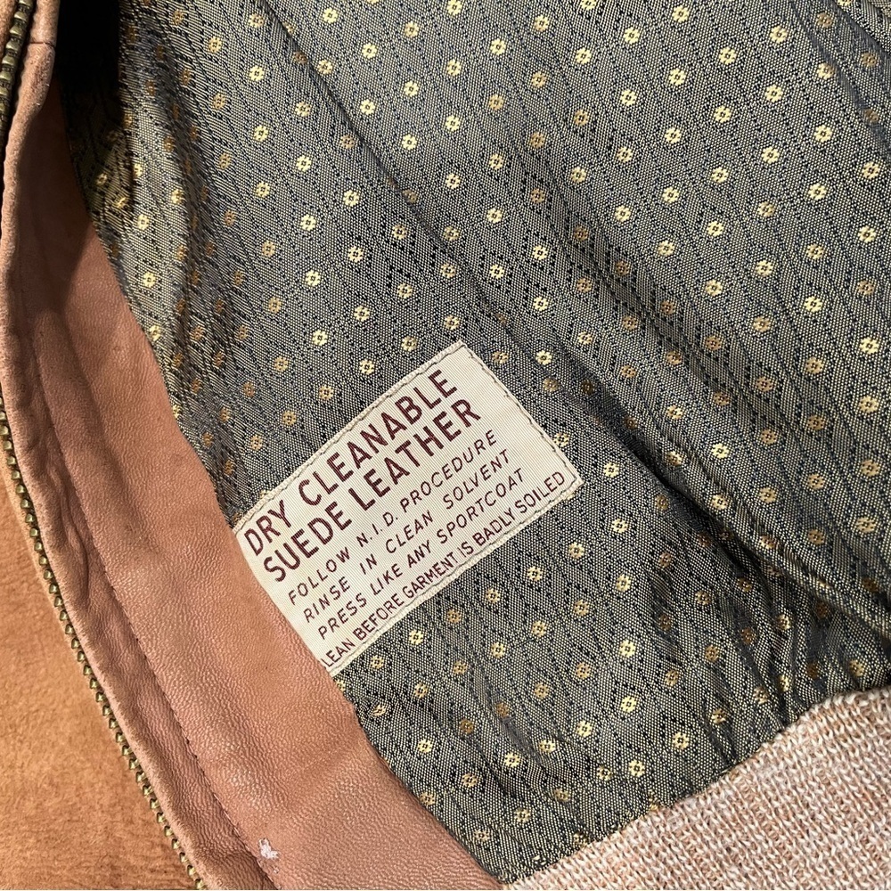 Cresco Suede Leather Bomber Jacket Vintage 60’s 70’s Retro - Picture 8 of 13